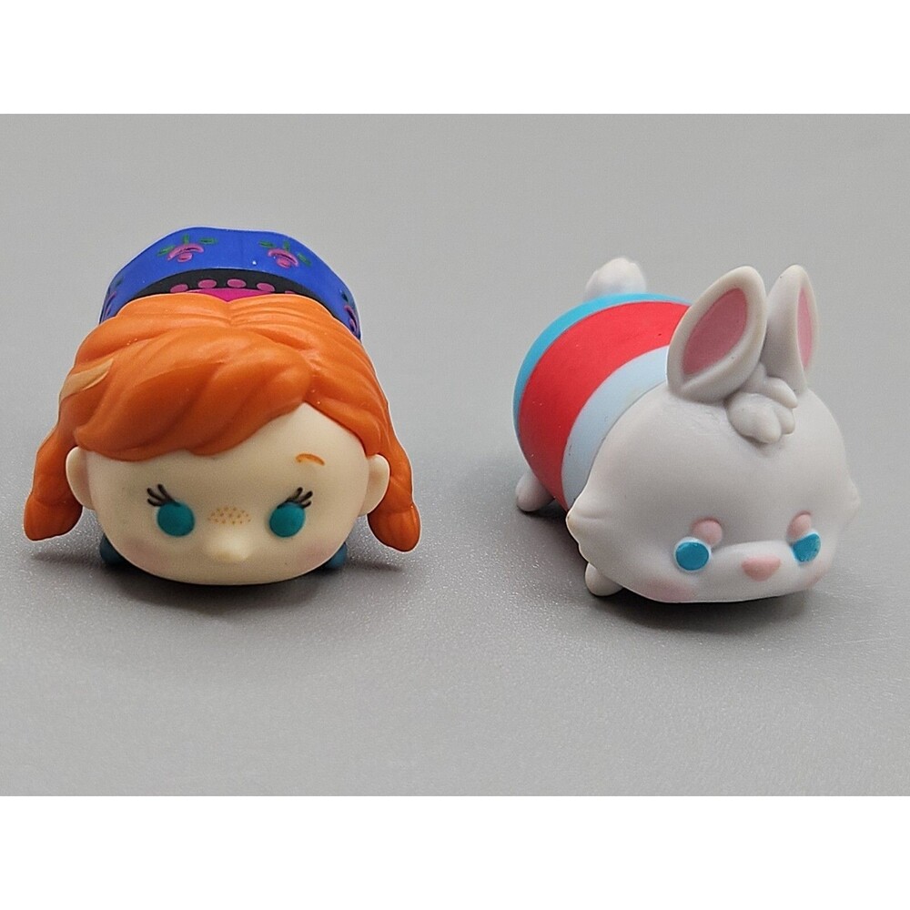 Disney Tsum Tsum Lot Of  2 Figures Anna Frozen White Rabbit